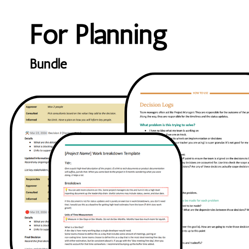 For Planning Bundle